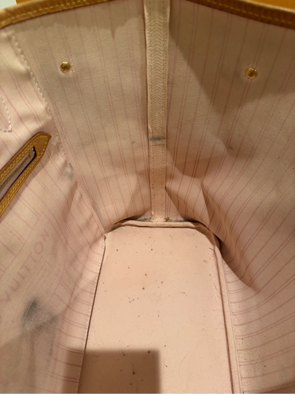 Louis Vuitton Damier Azur Canvas Tote Bag in White/Beige MM - Picture 13 of 16